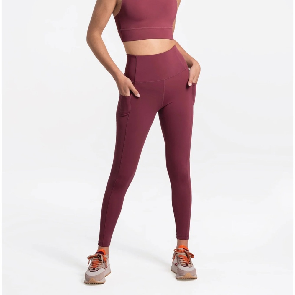 Lole Step Up Ankle Leggings Thistle Pink Beauty High Rise Waist Lolë Size Large